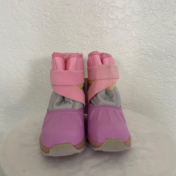 Carter's Light Up Pink Purple Yellow Waterproof Snow Boots US 9 TODDLER - Picture 2 of 8